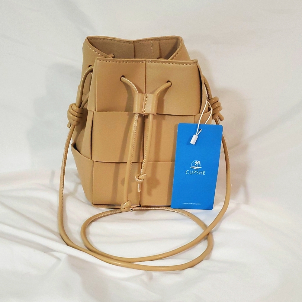 Purse Cupshe Bucket Cassette Bucket Bag Braided Design Drawstring Crossbody Chic